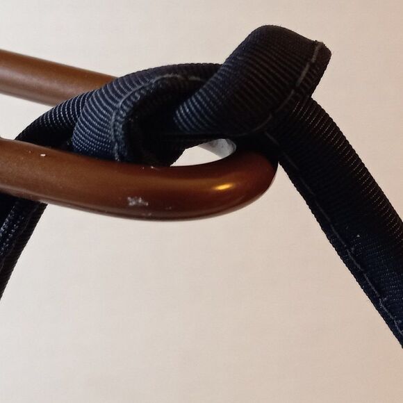 Vintage Blue Gold Tone Metal Lever Pin Wristlet/bag Cottagecore Grandmacore - Picture 12 of 14